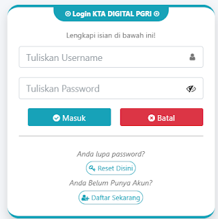 Register PGRI Gorontalo - Persatuan Guru Republik Indonesia Cabang Gorontalo
